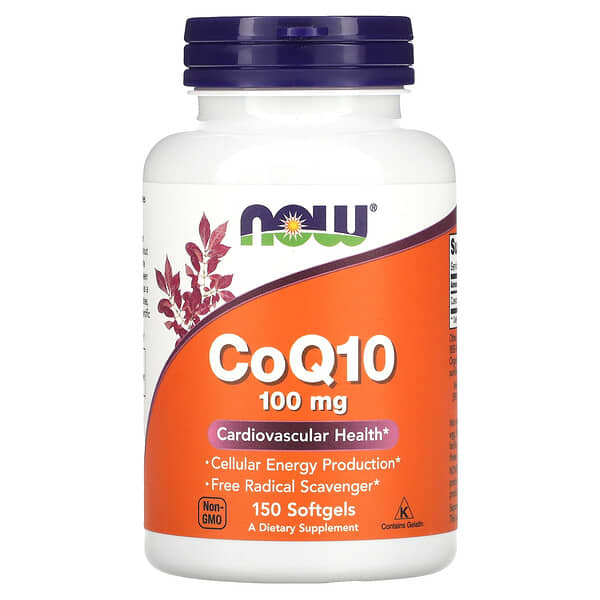 NOW Foods, CoQ10, 100 mg, 150 cápsulas blandas