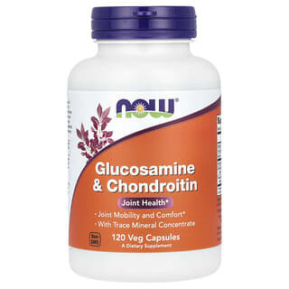NOW Foods, Glucosamin und Chondroitin, 120 pflanzliche Kapseln