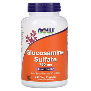 NOW Foods, Sulfato de Glicosamina, 750 mg, 240 Cápsulas Vegetais