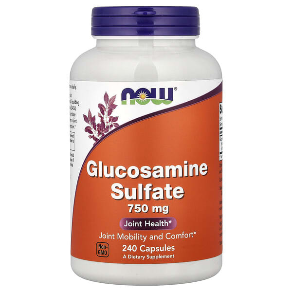 NOW Foods Glucosamine Sulfate, 240 Capsules (0.75 g per Capsule)