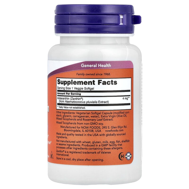 astaxanthin with l glutathione veggie softgel Astaxanthin, 4 mg, 60 Veggie Softgels