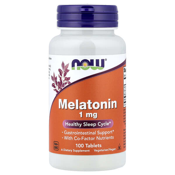 Melatonin, 1 mg, 100 Tablets