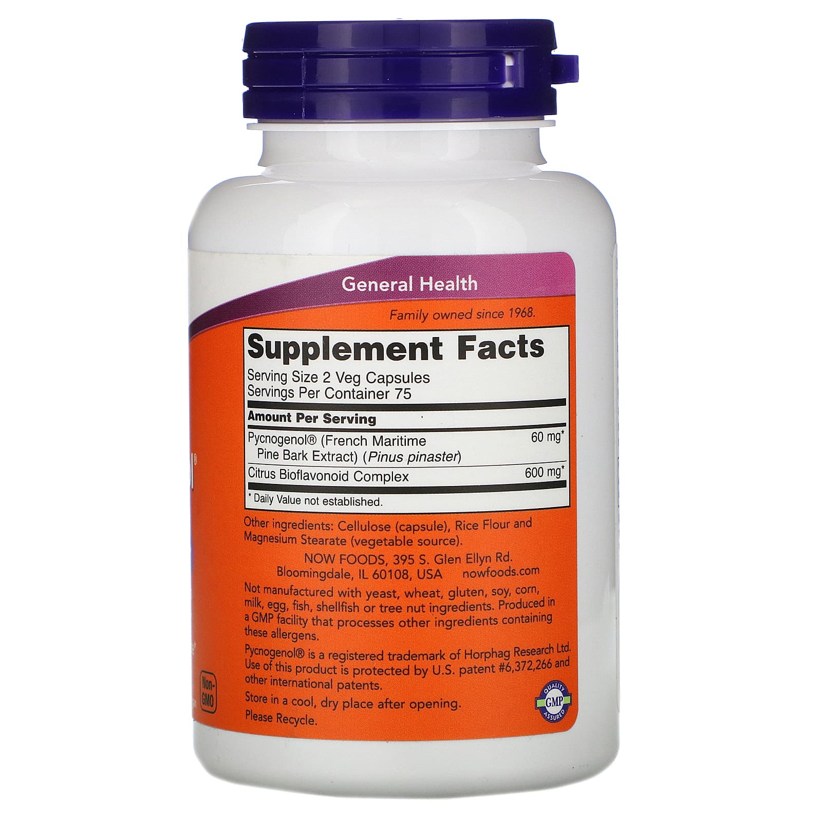 NOW Foods, Pycnogenol, 30 mg, 150 Veg Capsules