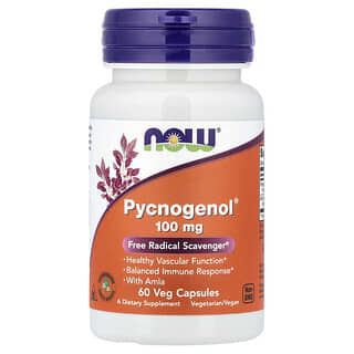 NOW Foods, Pycnogenol® com Amla, 60 Cápsulas Vegetais