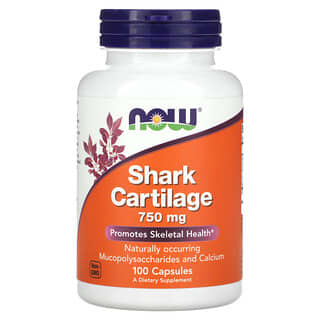 NOW Foods, Cartílago de tiburón, 750 mg, 100 cápsulas