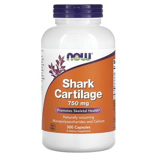 NOW Foods, Cartílago de tiburón, 750 mg, 300 cápsulas