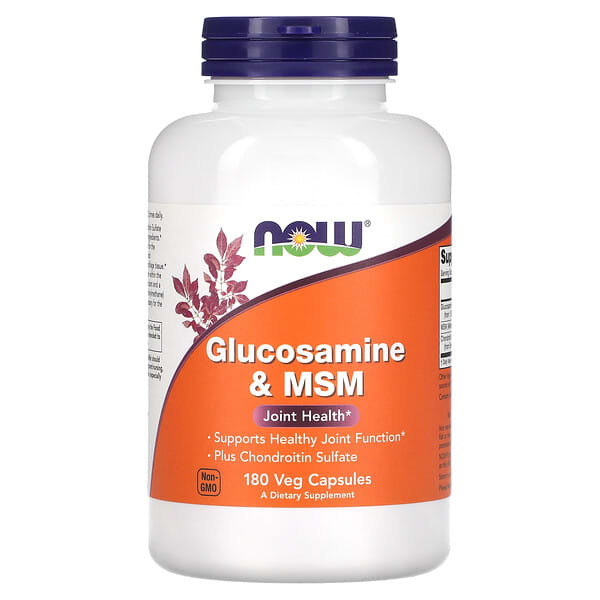 NOW Foods, Glucosamina y MSM, 180 cápsulas vegetales
