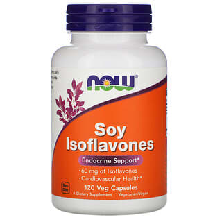 NOW Foods, Isoflavonas de soya, 120 cápsulas vegetales