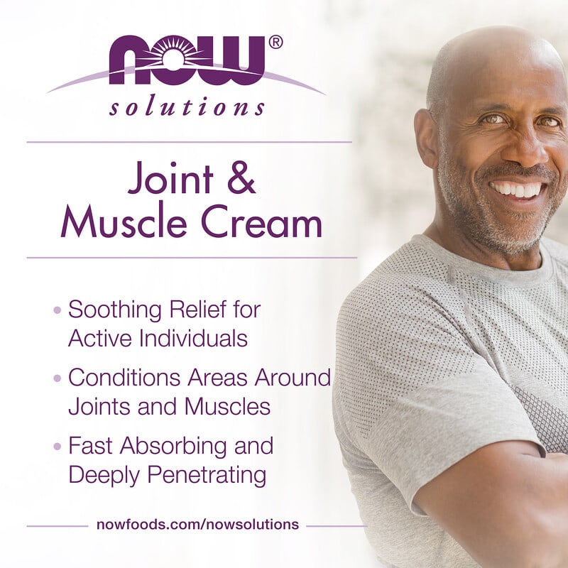 NOW Foods, Solutions, Joint and Muscle Cream, 4 fl oz (118 ml)