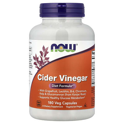 NOW Foods, Apple Cider Vinegar, 180 Vegetarian Capsules