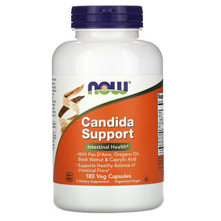 NOW Foods, Candida Support, 180 растительных капсул