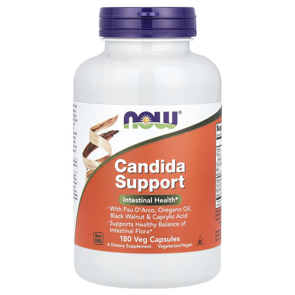 NOW Foods, Candida Support, 180 рослинних капсул