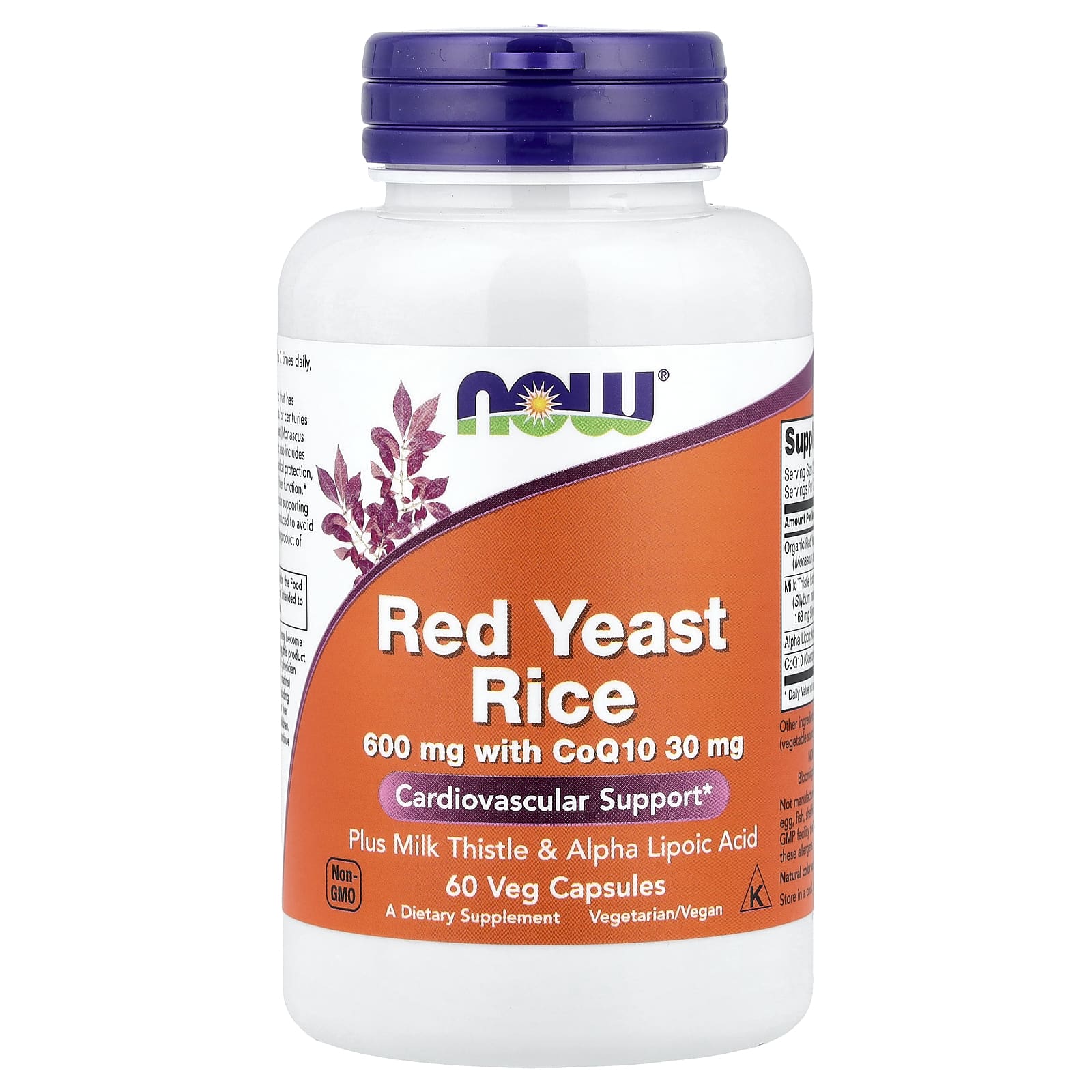 NOW Foods Red Yeast Rice with CoQ10 – 60 gélules végétales de NOW Foods