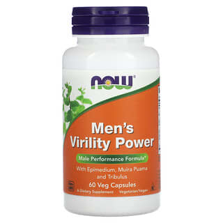 NOW Foods, Men's Virility Power, 60 capsule vegetali