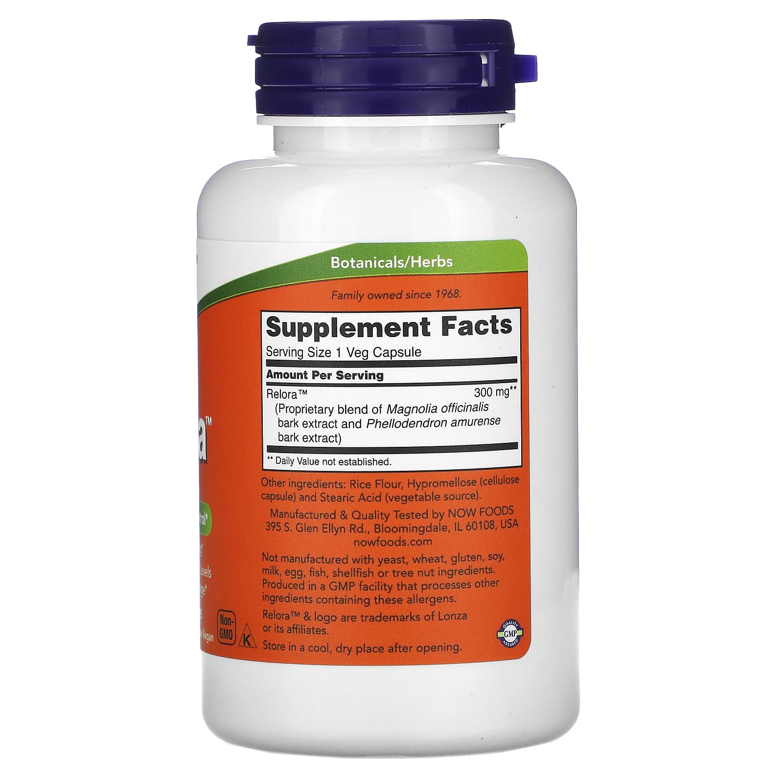 NOW Foods, Relora, 300 mg, 120 Veg Capsules