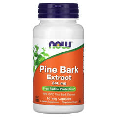 NOW Foods, Extrait d'écorce de pin, 240 mg, 90 capsules végétales