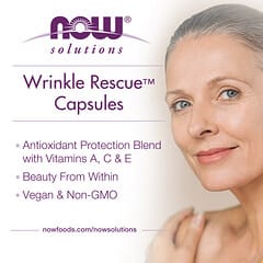 NOW Foods, Solutions, Wrinkle Rescue, 60 рослинних капсул