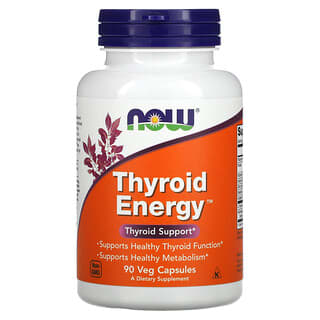 NOW Foods, Thyroid Energy، 90 كبسولة نباتية