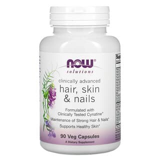 NOW Foods, Solutions, Clinically Advanced Hair, Skin & Nails, 90 Veg Capsules