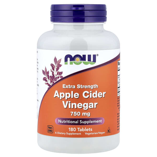 NOW Foods, Apple Cider Vinegar, 750 mg, 180 Tablets