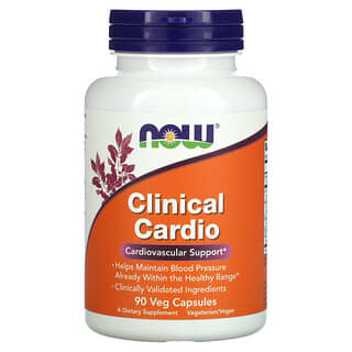 NOW Foods, Clinical Cardio, Refuerzo cardiovascular, 90 cápsulas vegetales