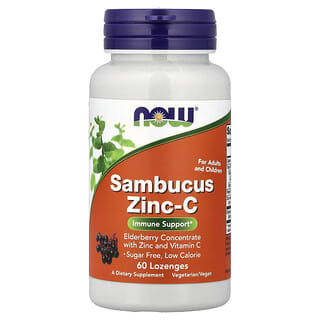 NOW Foods, Sambucus au zinc et vitamine C, 60 pastilles