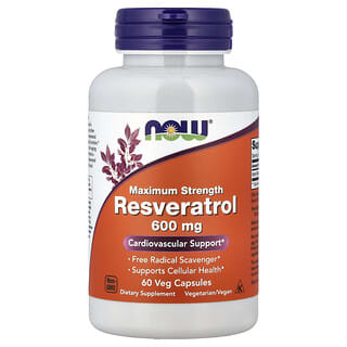 NOW Foods, Resveratrol, 600 mg, 60 Veg Capsule