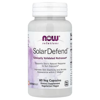 NOW Foods, Solutions, Solar Defend, 60 вегетарианских капсул