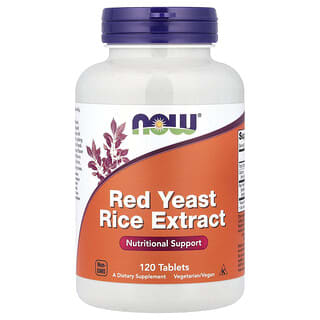 NOW Foods, Red Yeast Rice Extract, 120 Tablets (1,200 mg per Tablet)
