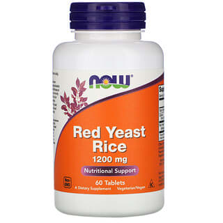 NOW Foods, Levure de riz rouge, 1200 mg, 60 comprimés