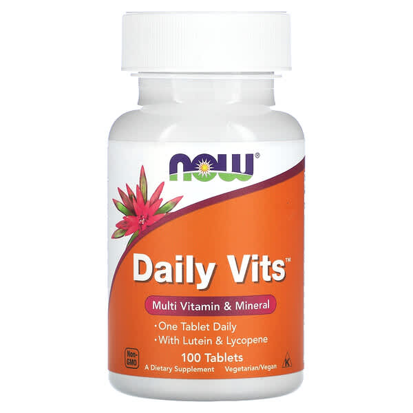 NOW Foods, Daily Vits, Multi Vitamin &amp; Mineral, 100 Tablets