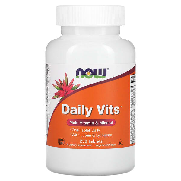 NOW Foods, Daily Vits, Multi Vitamin & Mineral, 250 Tablets