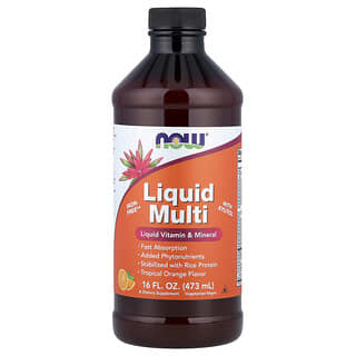 NOW Foods, Flüssiges Multivitamin, Tropischer Orangengeschmack, 473 ml