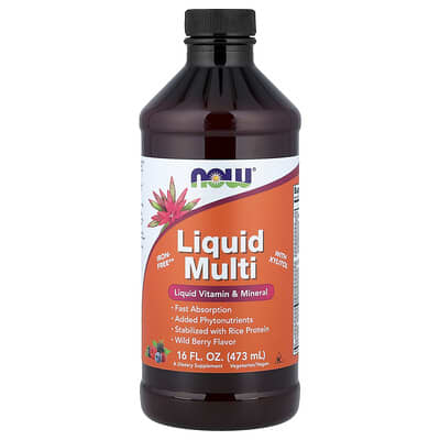 NOW Foods, Liquid Multi, Wild Berry Flavor, 16 fl oz (473 ml)