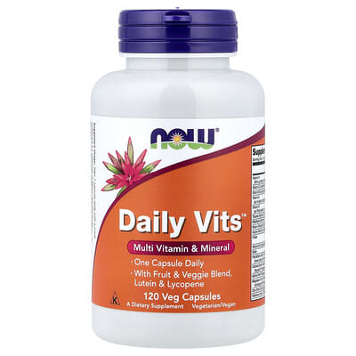 NOW Foods, Daily Vits™, Multivitamin & Mineral, 120 Veg Capsules NOW Foods, Daily Vits™, Multivitamin & Mineral, 120 Veg Capsules