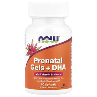 NOW Foods, Gel Prenatal + DHA, 90 Kapsul Gel Lunak