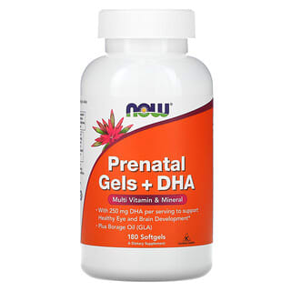 Now Foods, Geles prenatales con DHA, 180 cápsulas blandas