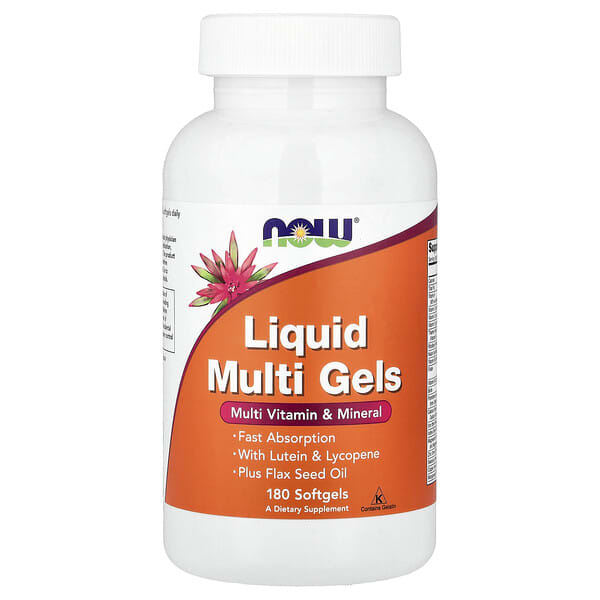 NOW Foods Liquid Multi Gels, 180 Softgels