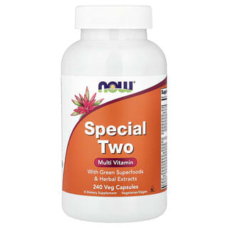 NOW Foods, Special Two, Suplemento multivitamínico, 240 cápsulas vegetales