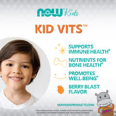 NOW Foods, Kid Vits, Berry Blast, 120 mastigáveis