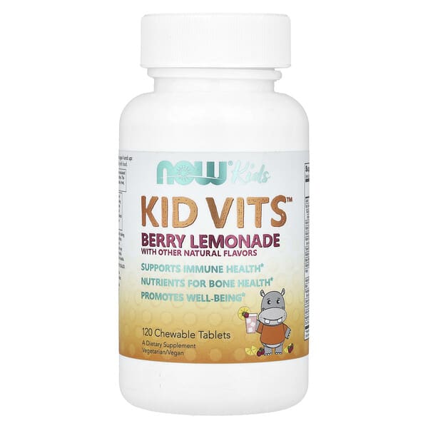 NOW Foods, 兒童，Kid Vits™，漿果檸檬水味，120 片咀嚼片