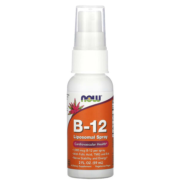 NOW Foods, B-12 Liposomal Spray, 1,000 mcg, 2 fl oz (59 ml)