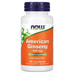 NOW Foods, American Ginseng, 500 mg, 100 Veg Capsules