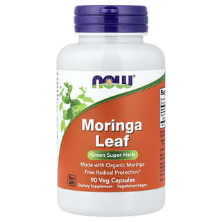 NOW Foods, Moringa Leaf, 90 Veg Capsules (400 mg per Capsule)