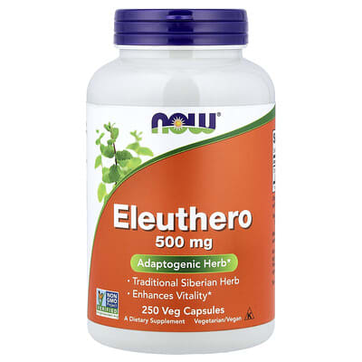 NOW Foods, Eleuthero, 500 mg, 250 Veg Capsules