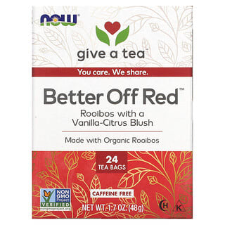 NOW Foods, Real Tea（リアルティー）、Better Off Red（ベターオフレッド）、ノンカフェイン、ティーバッグ24個、48g（1.7オンス）