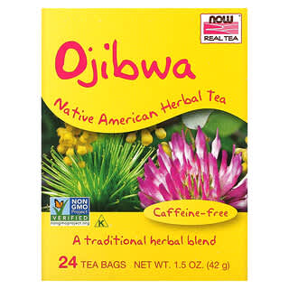 NOW Foods, Chá de Verdade, Ojibwa, Sem Cafeína, 24 Sacos de Chá, 1,5 oz (42 g)