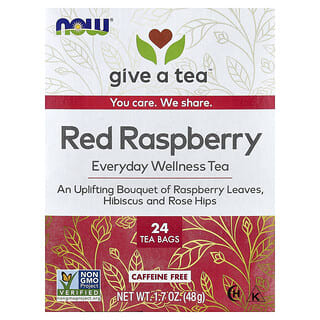 ناو فودز‏, شاي توت العليق الأحمر ، خالٍ من الكافيين ، 24 كيس شاي ، 1.7 أونصة (48 جم)