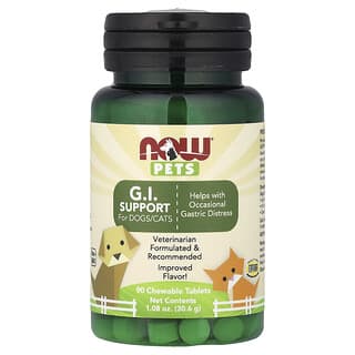 NOW Foods, Pets, GI Support, For Dogs/Cats, 90 Chewable Tablets, 1.08 oz (30.6 g)