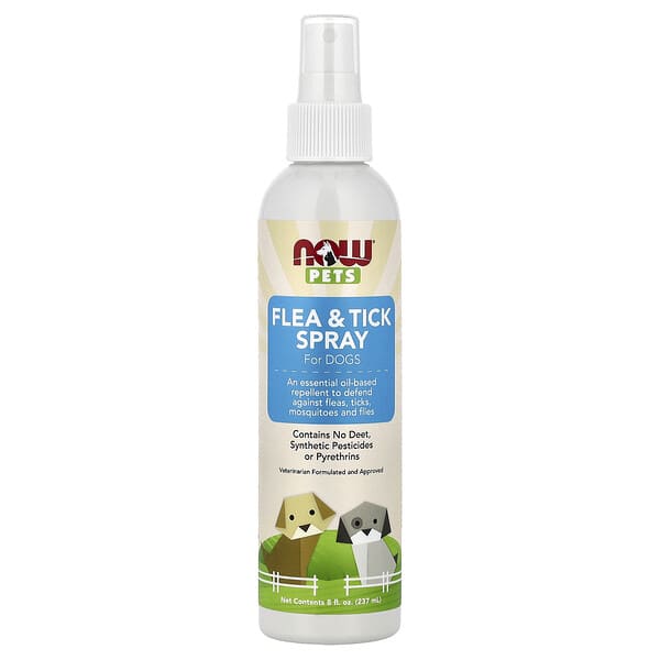 NOW Foods, Pets, спрей от блох и клещей для собак, 237 мл (8 жидк. унций)